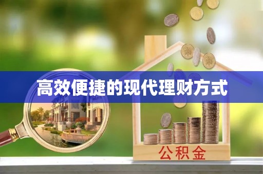 山阴高效便捷的现代理财方式