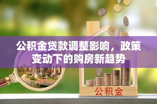 山阴公积金贷款调整影响，政策变动下的购房新趋势