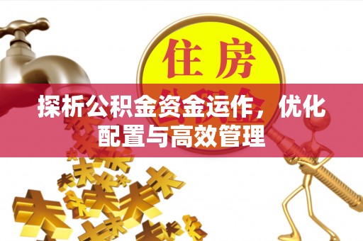 山阴探析公积金资金运作，优化配置与高效管理